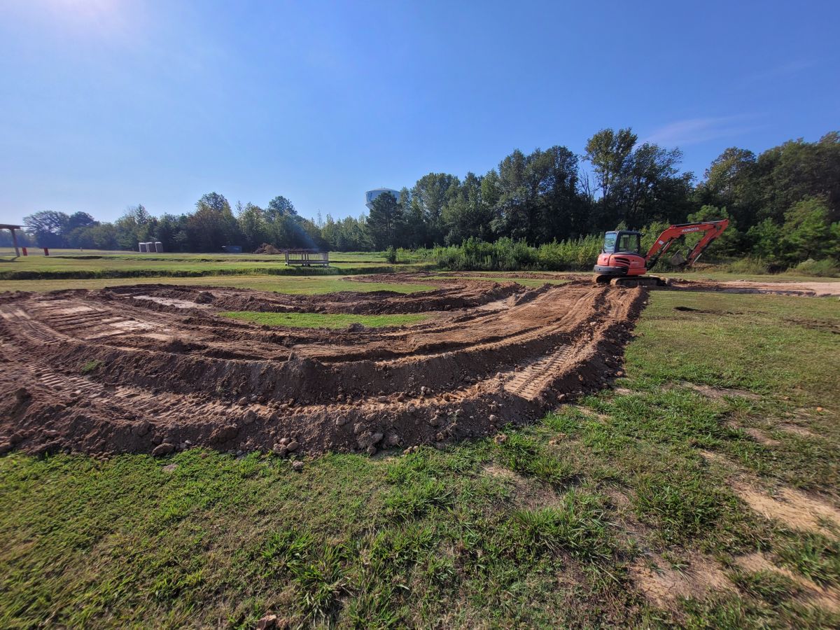 Starting dirt work on the track